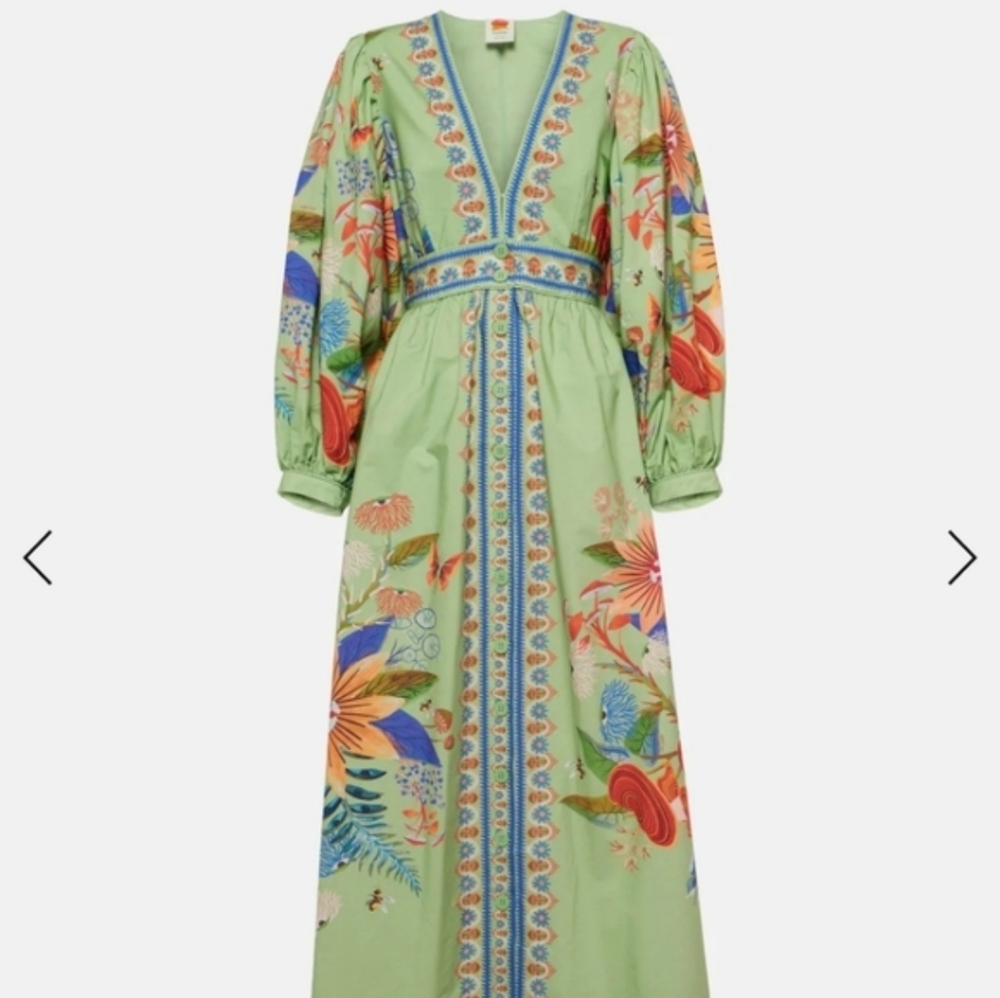 Farm Rio Green Floral Yard Maxidress - Picture 3 of 5